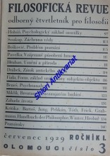 FILOSOFICKÁ REVUE - Odborný čtvrtletník pro filosofii - Ročník I. číslo 2-3-4