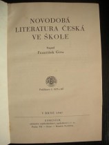 Novodobá literatura česká ve škole