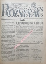 ROZSEVAČ - Náboženský týdeník pro katolický lid - Ročník IV-V