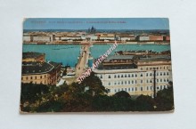 BUDAPEST - Duna látkép a Lánczhiddal / Donauansicht mit Kettenbrücke