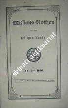 Missions - Notizen aus dem heiligen Lande - IV. Heft 1850