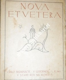 Nova et Vetera - svazek XVII v listopadu 1915