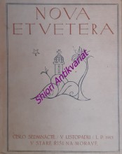 NOVA ET VETERA - svazek XVII v listopadu 1915