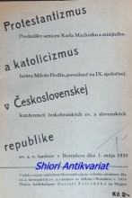 PROTESTANTIZMUS A KATOLICIZMUS V ČESKOSLOVENSKEJ REPUBLIKE