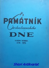 PAMÁTNÍK ČESKOSLOVENSKÉHO DNE V NEW YORKU 2.VII. 1939