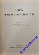 DĚJINY FRANCOUZSKÉ LITERATURY