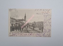 GRUSS AUS BRÜNN - Wie neugasse mit Barmherziger Kloster von der Schwarzbrücke aus gesehen (1900) DA