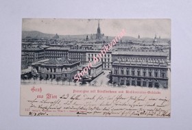 WIEN - Gruß aus Wien - Panorama mit künstlerhaus und Musikvereins-Gebäude , DA