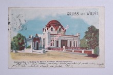 WIEN - Gruss aus Wien ! Kaiserpavillon in Hietzing der Wiener Stadtbahn ( Wienthalbahnlinie ) , DA