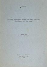 AUGUSTIN ROŠKOVÁNY, BISCHOF VON NITRA (1807-1892) SEIN LEBEN UND SEIN WERK