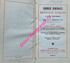 Rubricae generales missalis romani a pio X reformati et ssmi d. n. Benedicti XV auctoritate vulgati