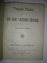Věstník Vládní pro školy obecné v markrabství Moravském 1900