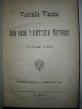 Věstník Vládní pro školy obecné v markrabství Moravském 1891
