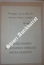 Pamětní list k 80. narozeninám Petra Bezruče