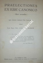 PRAELECTIONES EX IURE CANONICO - liber secundus
