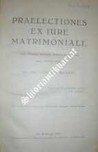PRAELECTIONES EX IURE MATRIMONIALI