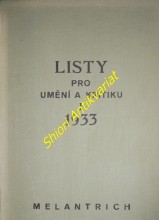 LISTY PRO UMĚNÍ A KRITIKU - Ročník I.